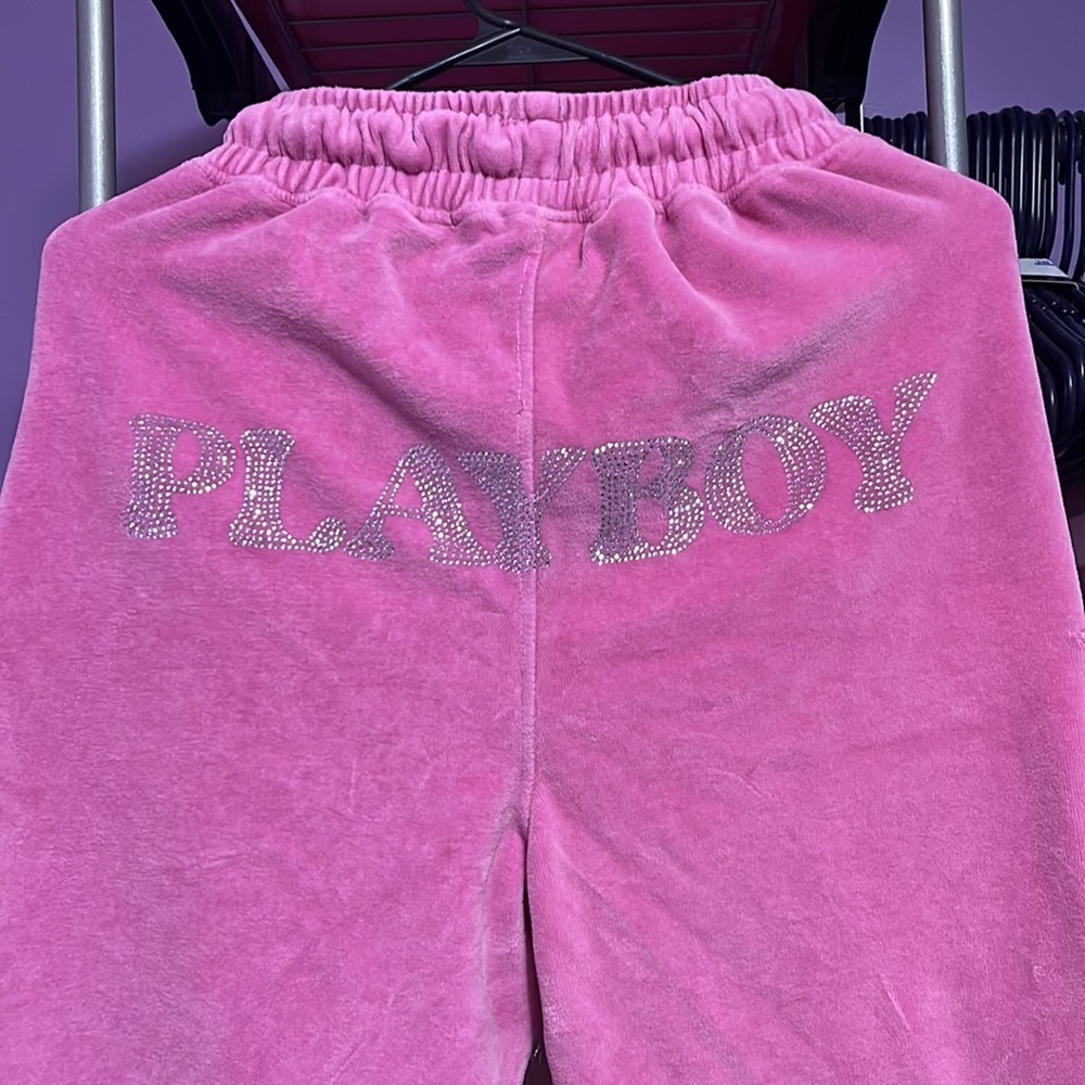 COPY - Beautiful Pink Playboy sweatpants with pockets on both sides! 😍